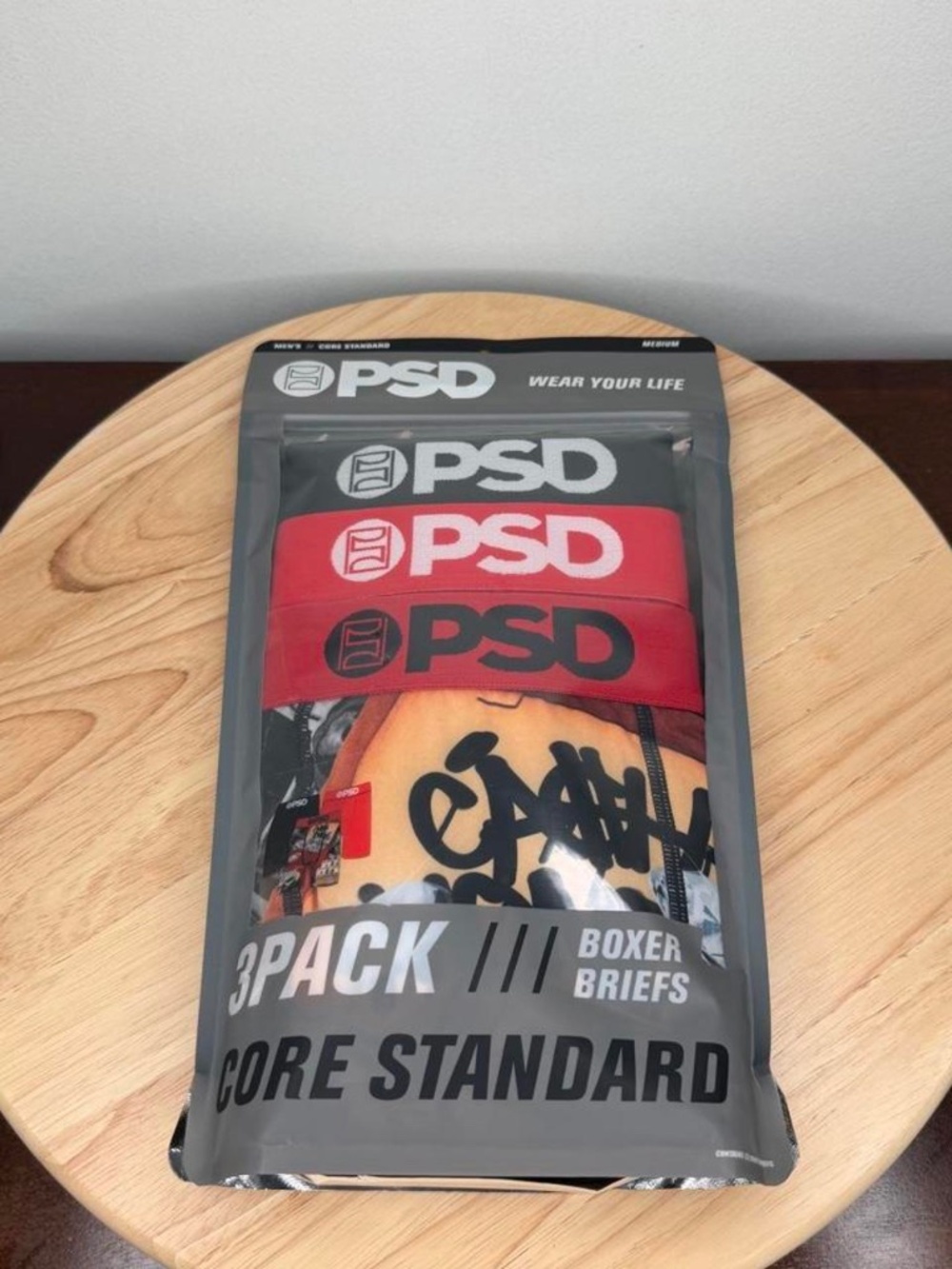 PSD 3 Pack Core Standard Stash Box Boxer Briefs Underwear Size Medium NEW